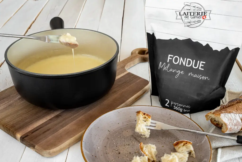 Mélange fondue avec vin